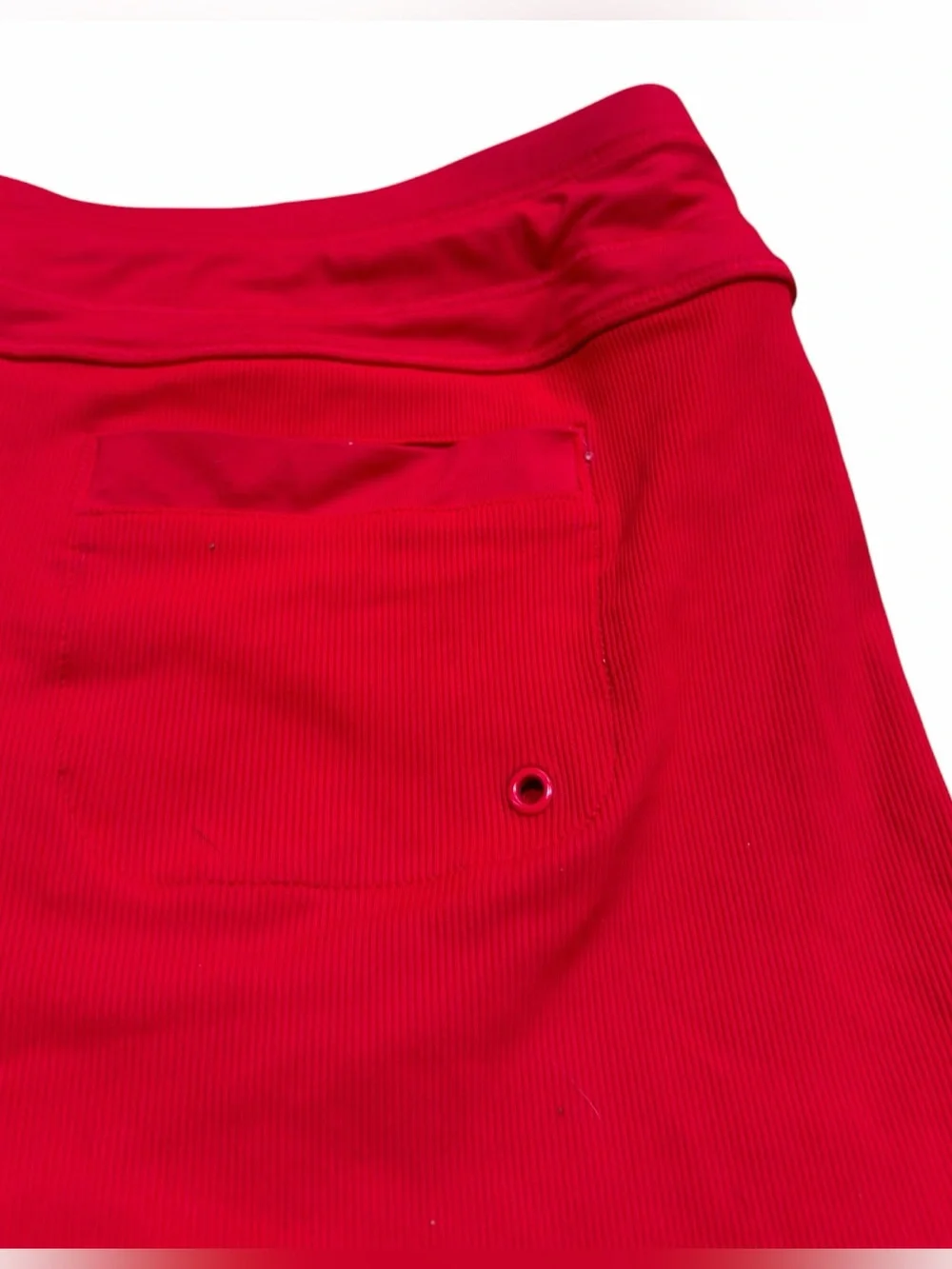 Athleta Surge Swim Shorts Women’s Medium Red High Rise Lined Like New